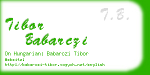 tibor babarczi business card